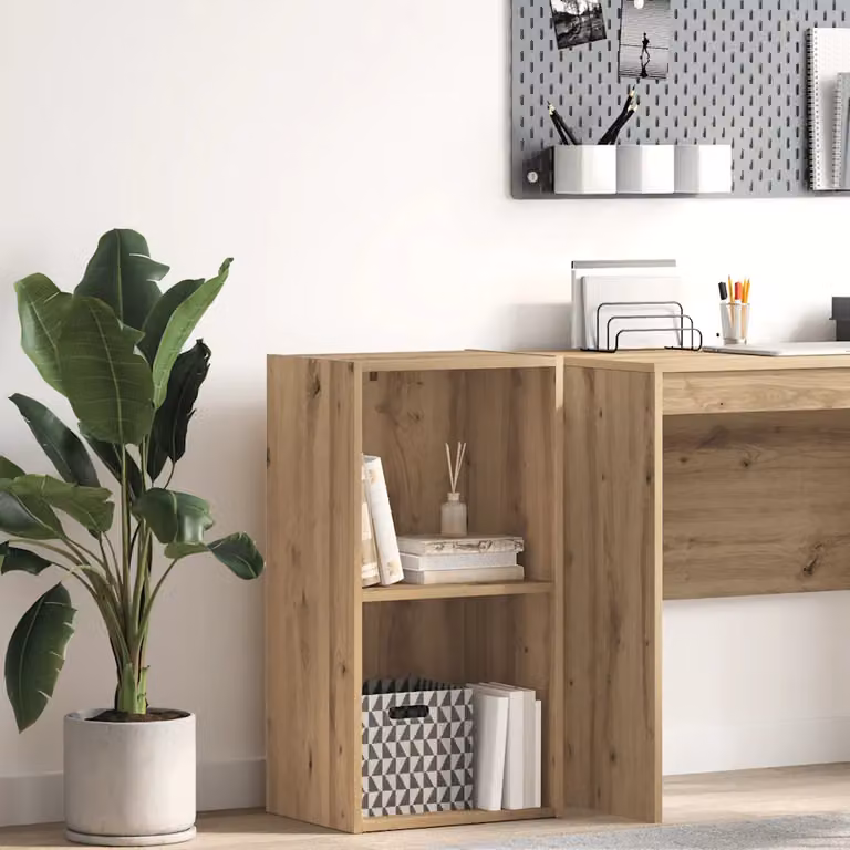 Libreria moderna vidaXL in legno e MDF marrone, sospesa a parete, L 40 cm x P 30 cm x H 77 cm