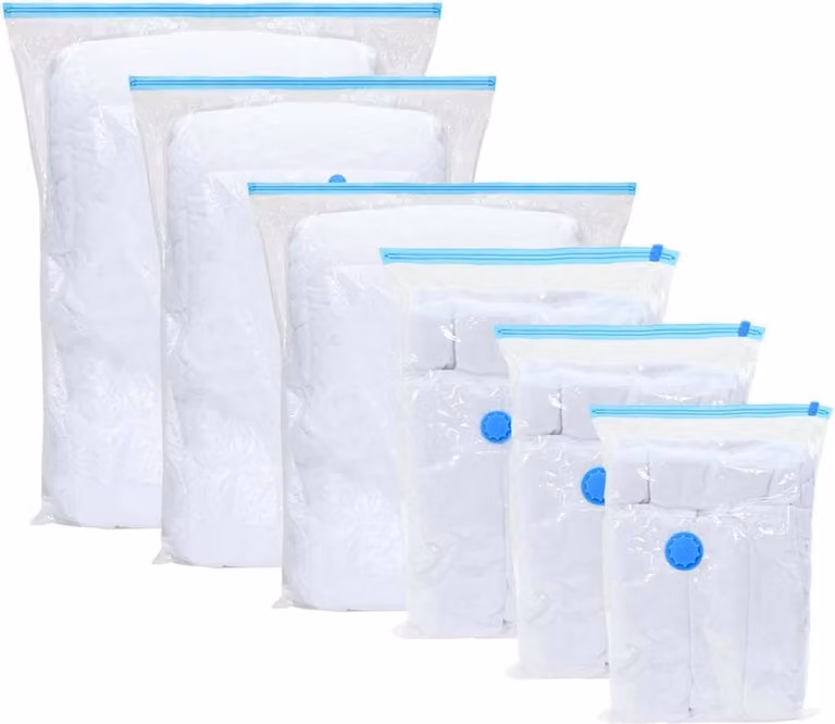 Sacchetti per Stoccaggio 20 pcs Trasparente e Blu 100 x 80 cm