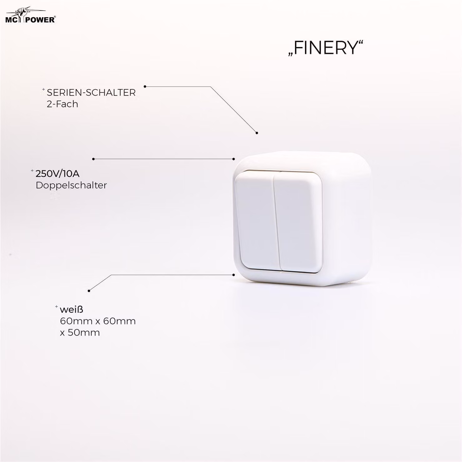 Set da appoggio McPower ''Finery Mini'', 3 pezzi, bianco