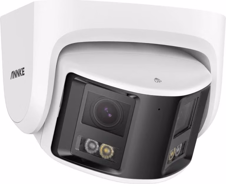 Videocamera per esterni a doppio obiettivo, visione a 180°, rilevamento del movimento AI, I91DX