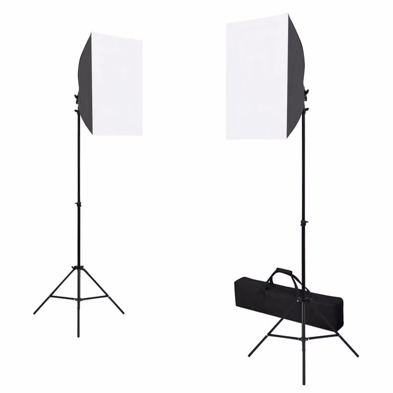 Kit per Studio Fotografico con Set Luci, Fondale e Riflettore