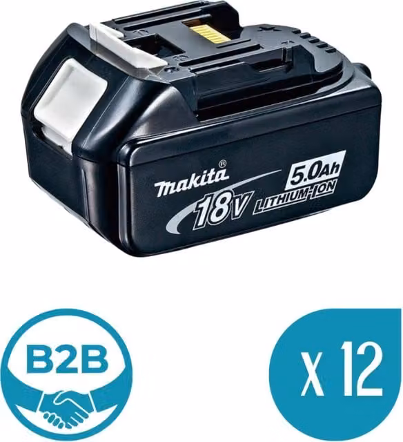 Confezione da 12 batterie Makita BL1850 18V 5,0 Ah colore nero – 1