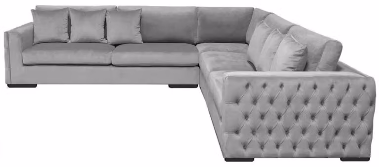 Grau Ecksofa Wohnlandschaft Couch Eckgarnitur Polster Kreative Möbel Design