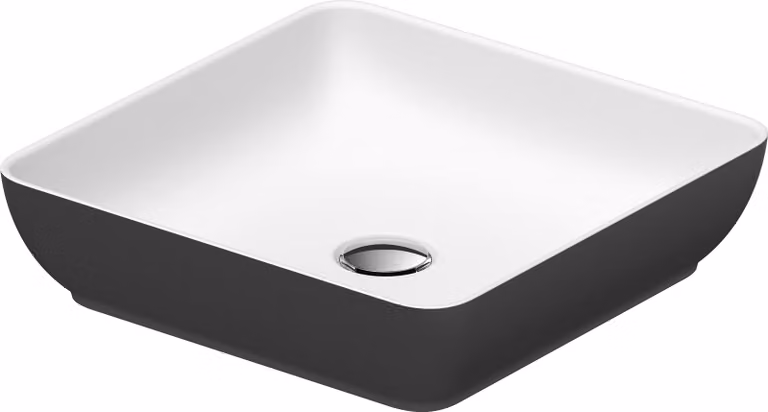 Duravit Sivida vasque à poser rectangulaire, 400x400mm, sans trou pour robinet, sans trop-plein, 266001FI00, 266001FI00