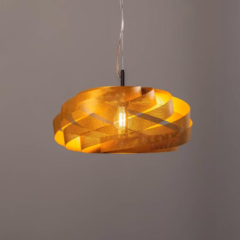 Lampada a sospensione Vento Domiluce, dimmerabile, Ottone / Oro, Soggiorno / Sala da pranzo, Metallo, Moderno, Lampada a sospensione