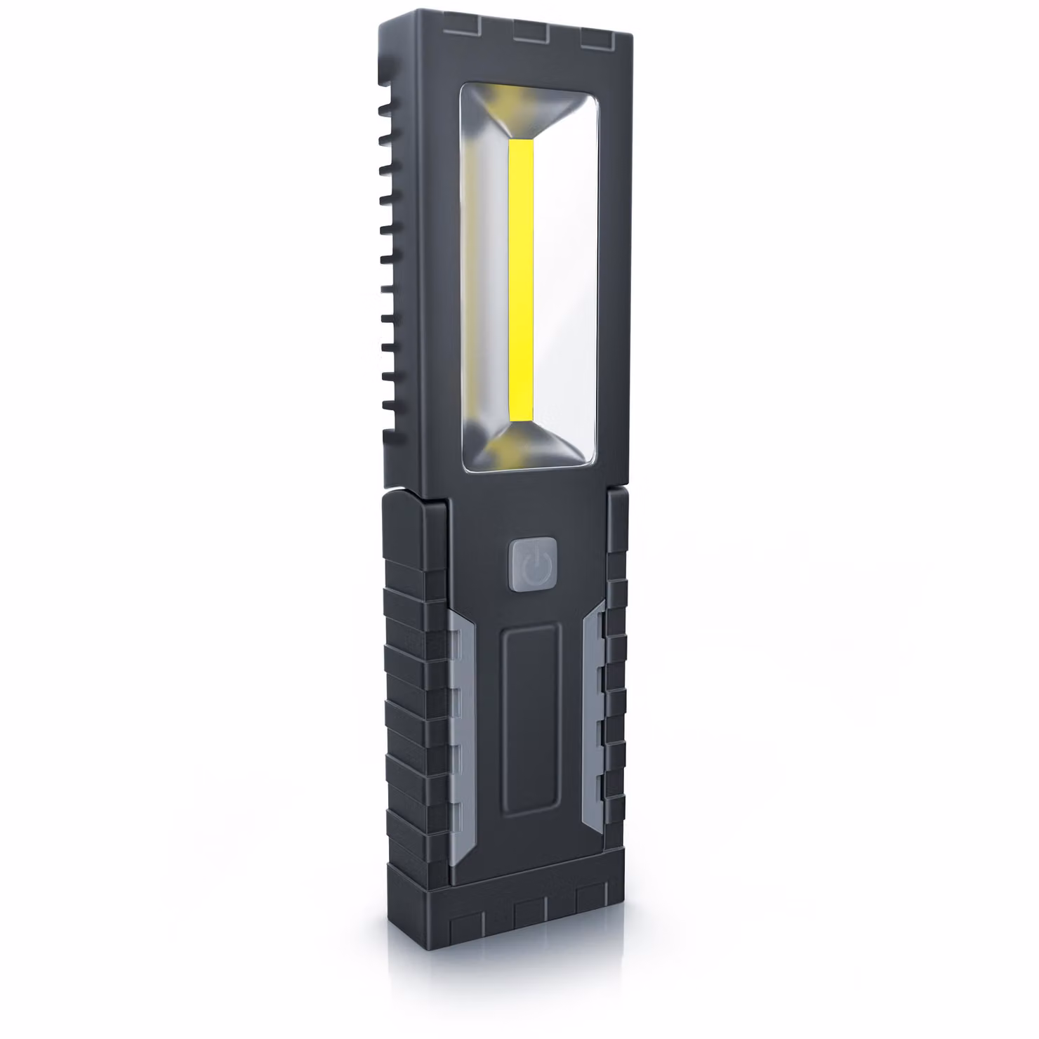 BEARWARE Lampada da officina a LED, lampada da lavoro, luce da lavoro, torcia, lampada a mano, a batteria, 200 lumen, con LED laterale, supporto, gancio e base magnetica, per l'officina domestica dell'auto