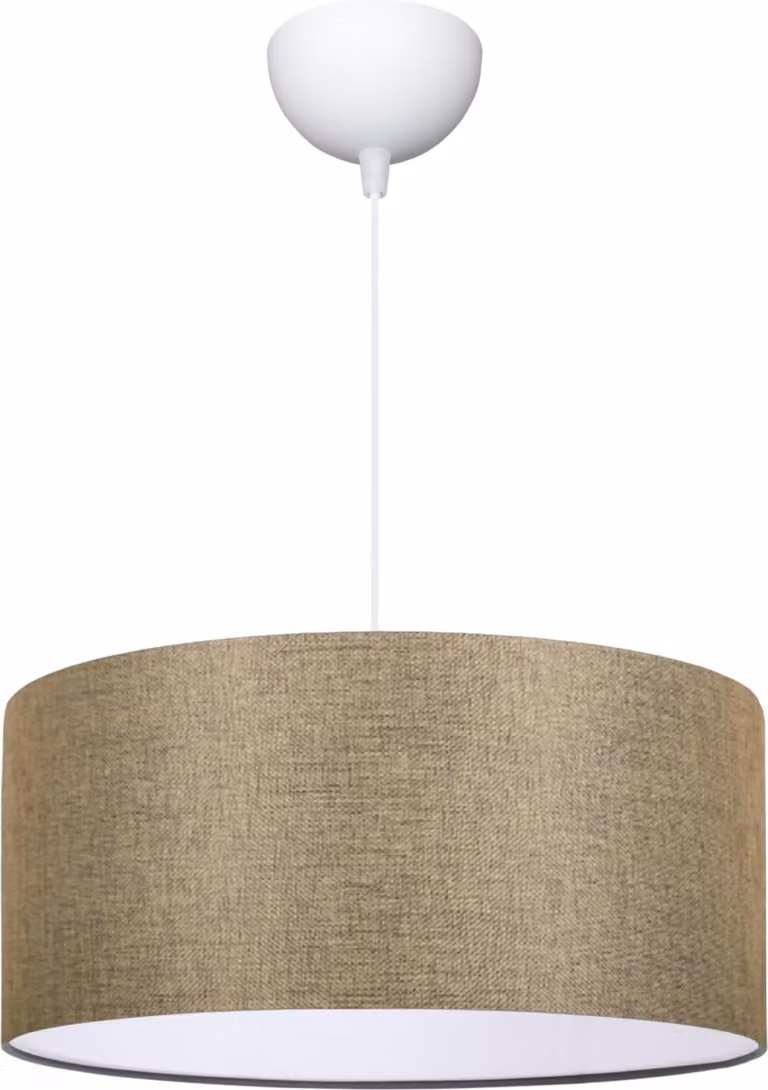 Lampada a sospensione 'Sutton' 1 x E27 in tessuto _38 cm Beige