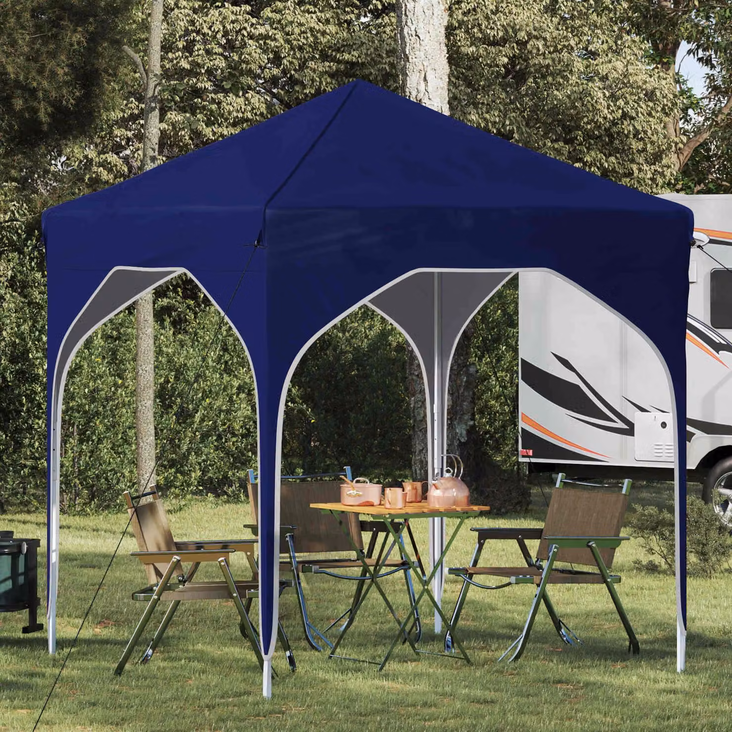 Maison Exclusive - Tenda pop-up per feste, 194 x 194 x 245 cm, colore blu