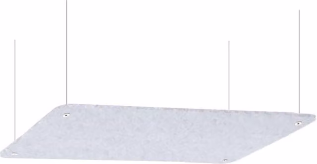 Pannello Fonoassorbente da Soffitto GIORDANOSHOP in Polistirolo Grigio con Kit di 4 Cavetti L: 120 cm, P: 50 cm