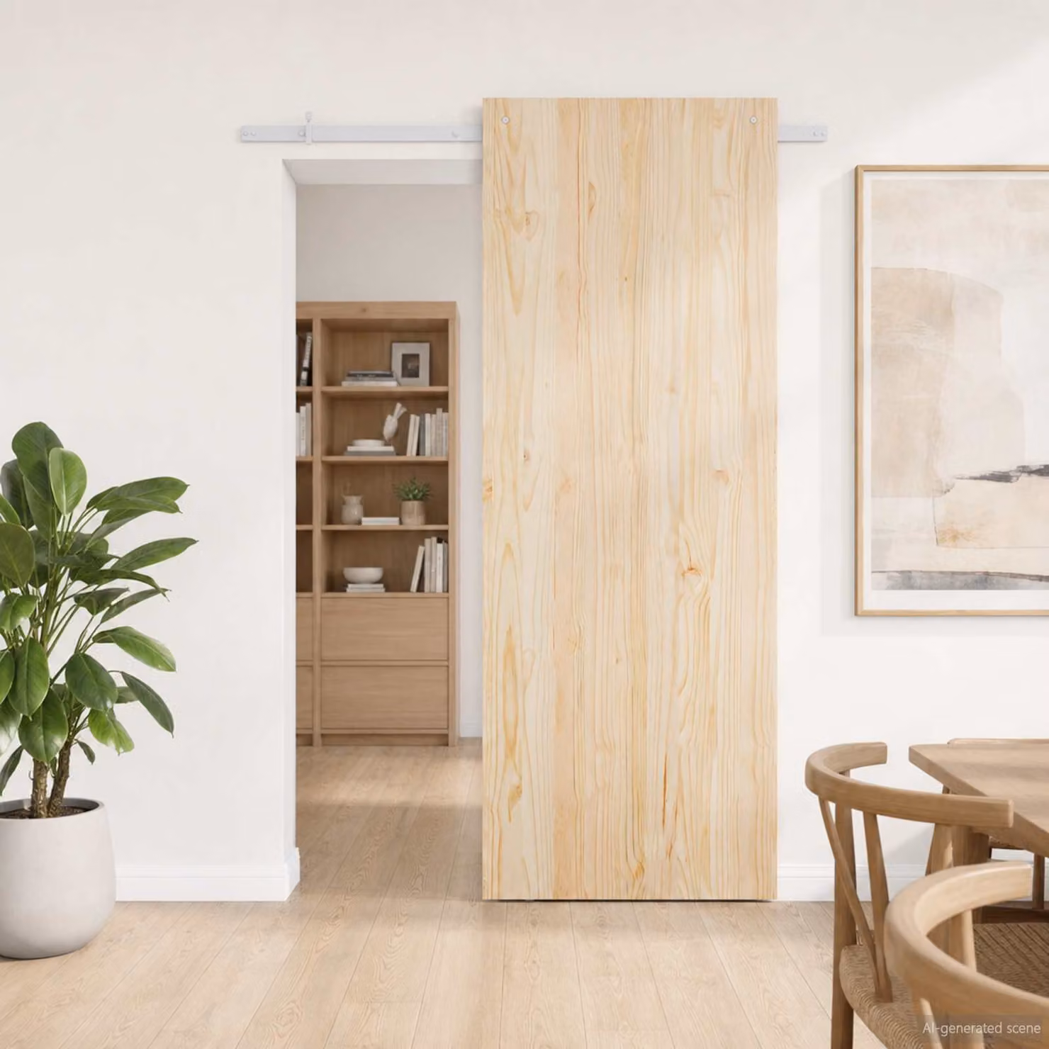 vidaXL Kit di ferramenta per porta scorrevole 152,4 cm Acciaio Bianco