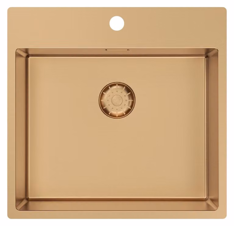 Lavello da cucina 54x52 cm, finitura rosa rame, modello Pure.Sink PCM5040T-62 di Tapwing