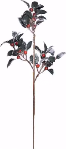 Ramoscello BOBULE CHRISTMAS + foglie 70cm