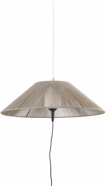 FARO BARCELONA 71584-10 - Saigon out C100 Lampada Portatile e Sospensione Grigia/Beige Hole cap