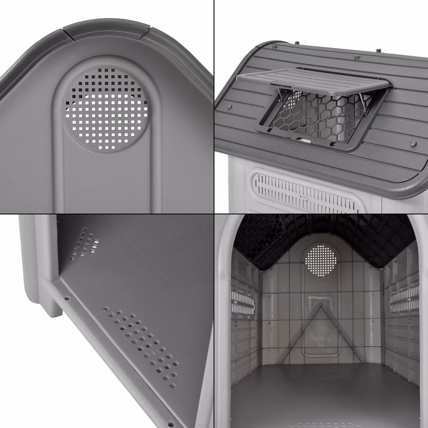 In And OutdoorMatch cuccia per cani Nico - casa per gatti - cuccia per cani - PVC - 87x72x755 cm - grigio e nero