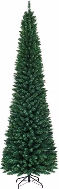 Albero di Natale Design Mania Verde in PVC con struttura a cerniere e base, Altezza: 270 cm – 1