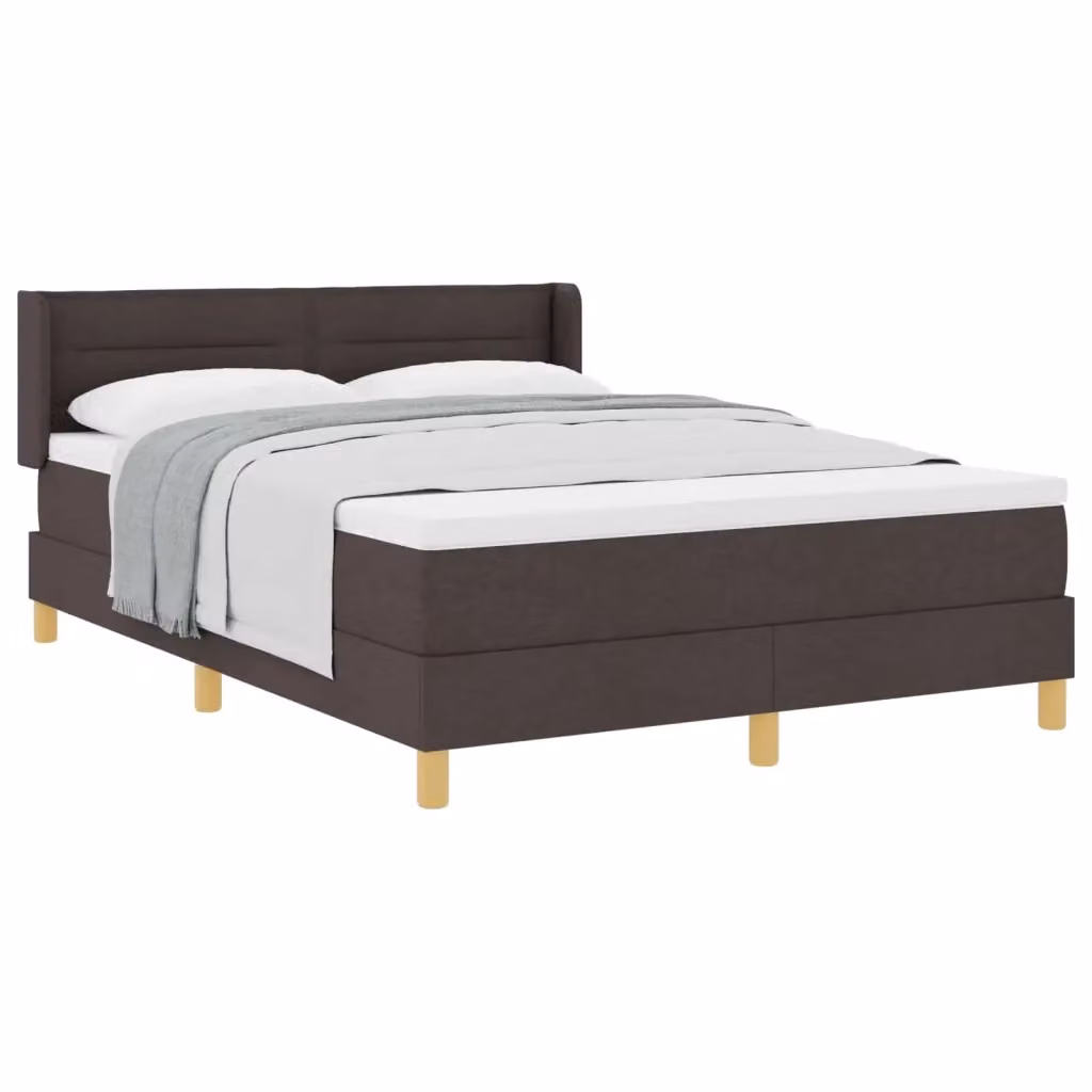 Letto moderno con materasso a molle vidaXL in tessuto marrone L: 140 cm, P: 190 cm – 2