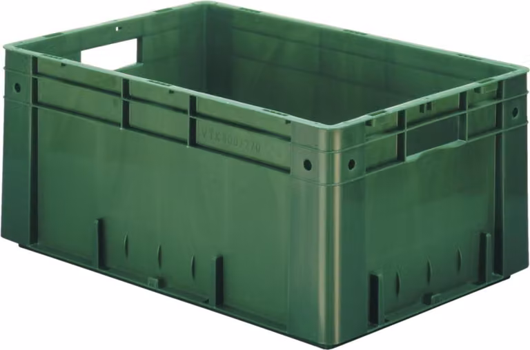 LA-KA-PE Contenitore impilabile per il trasporto L600xL400xH270mm - VTK 600/270-0 GRIGIO