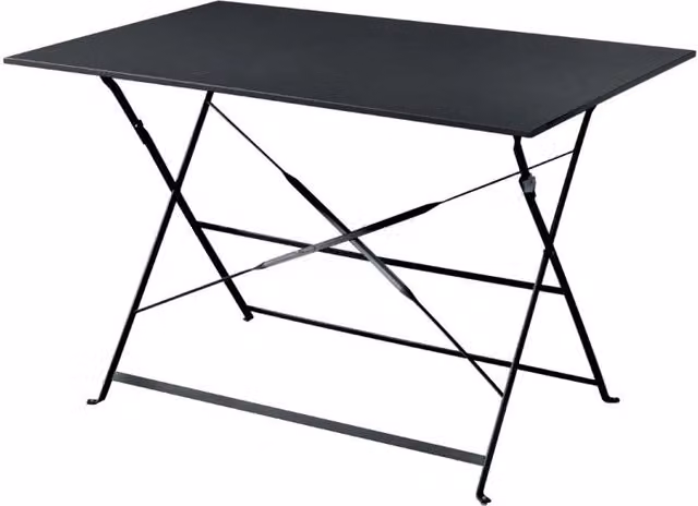 Tavolo Bistrò MOIA SPA pieghevole in metallo antracite L: 110 cm, P: 70 cm