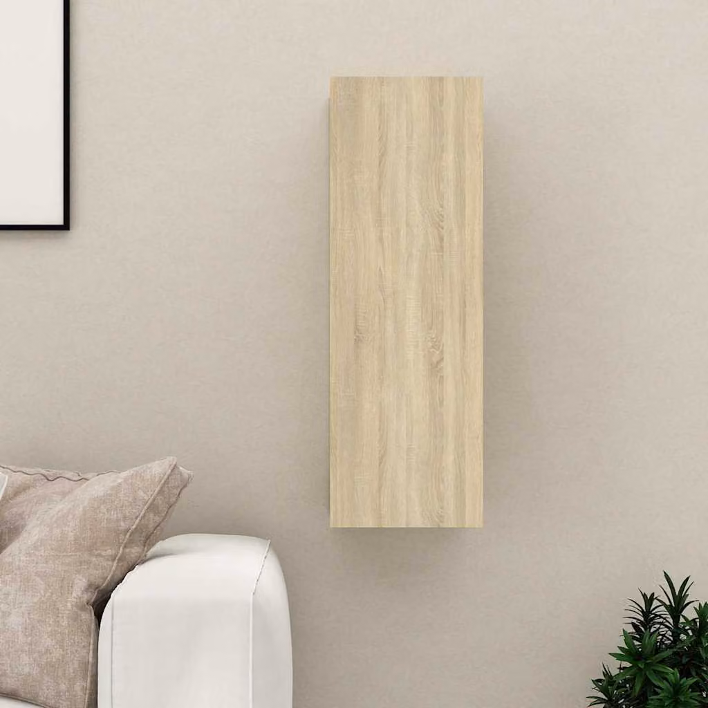 Mobile TV vidaXL in legno multistrato Rovere Sonoma, colore marrone/beige, L 30,5 cm x P 30 cm x H 90 cm