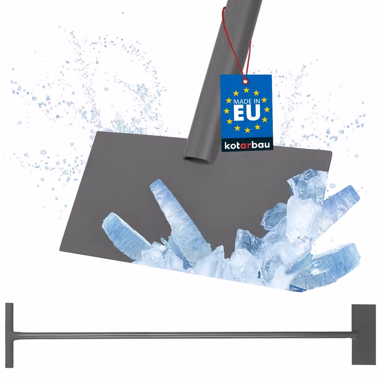 KOTARBAU® Spaccaghiaccio con manico in metallo Grigio Tritaghiaccio affilato per neve ghiaccio
