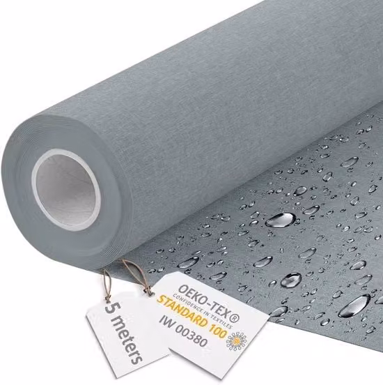Telaio Acquapazza - Telaio per metro, Panno Imitazione 160 cm Largo - Telaio impermeabile 220 g/m2 600D - Telaio per ombrelli impermeabile per metro, Grigio chiaro 5M