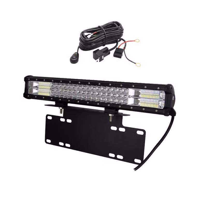 striscia luminosa LED da 288W da 20 pollici, a tre file, impermeabile IP67, filo della luce dell'apparecchio