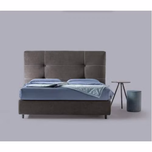 Letto matrimoniale imbottito fisso o con contenitore Giglio - Nefi Italia