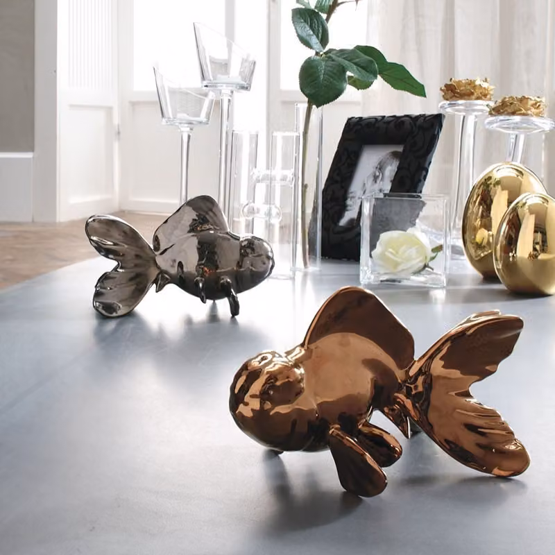 Pesce in ceramica smaltata Adriani e Rossi