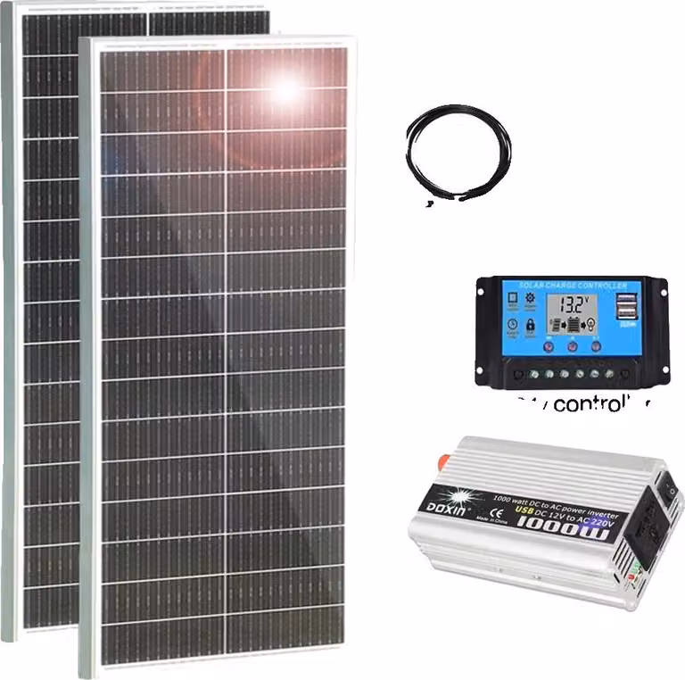 Pannello solare, materiale monocristallino, costruzione durevole, 300w 12vx220v 1000w