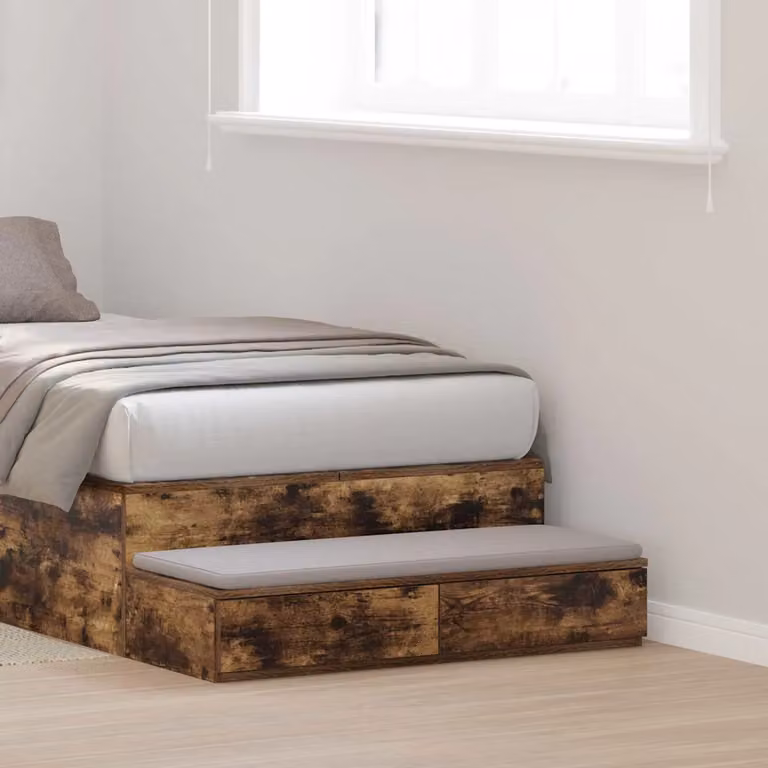 Cassetti per letto con cassetto vidaXL Rovere fumé L: 90 cm, P: 36,5 cm, H: 16,5 cm