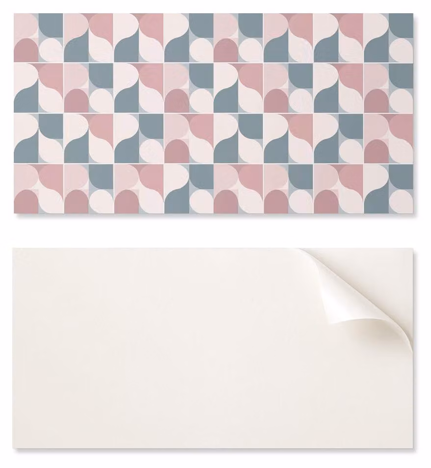Pannello in vinile autoadesivo con stampa, dimensioni 120 x 60 cm, motivo geometrico astratto