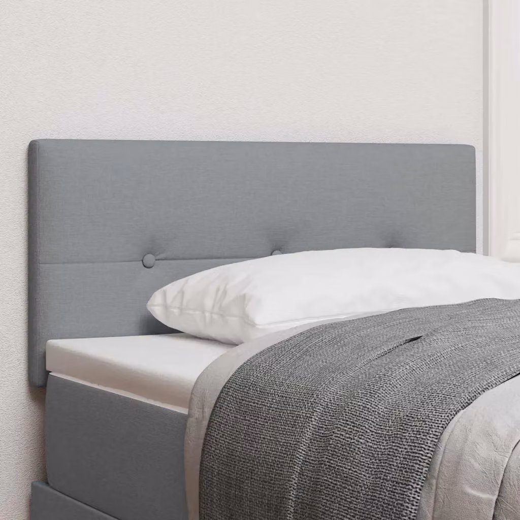 Testiera per letto regolabile in altezza vidaXL in tessuto grigio chiaro, larghezza: 80 cm