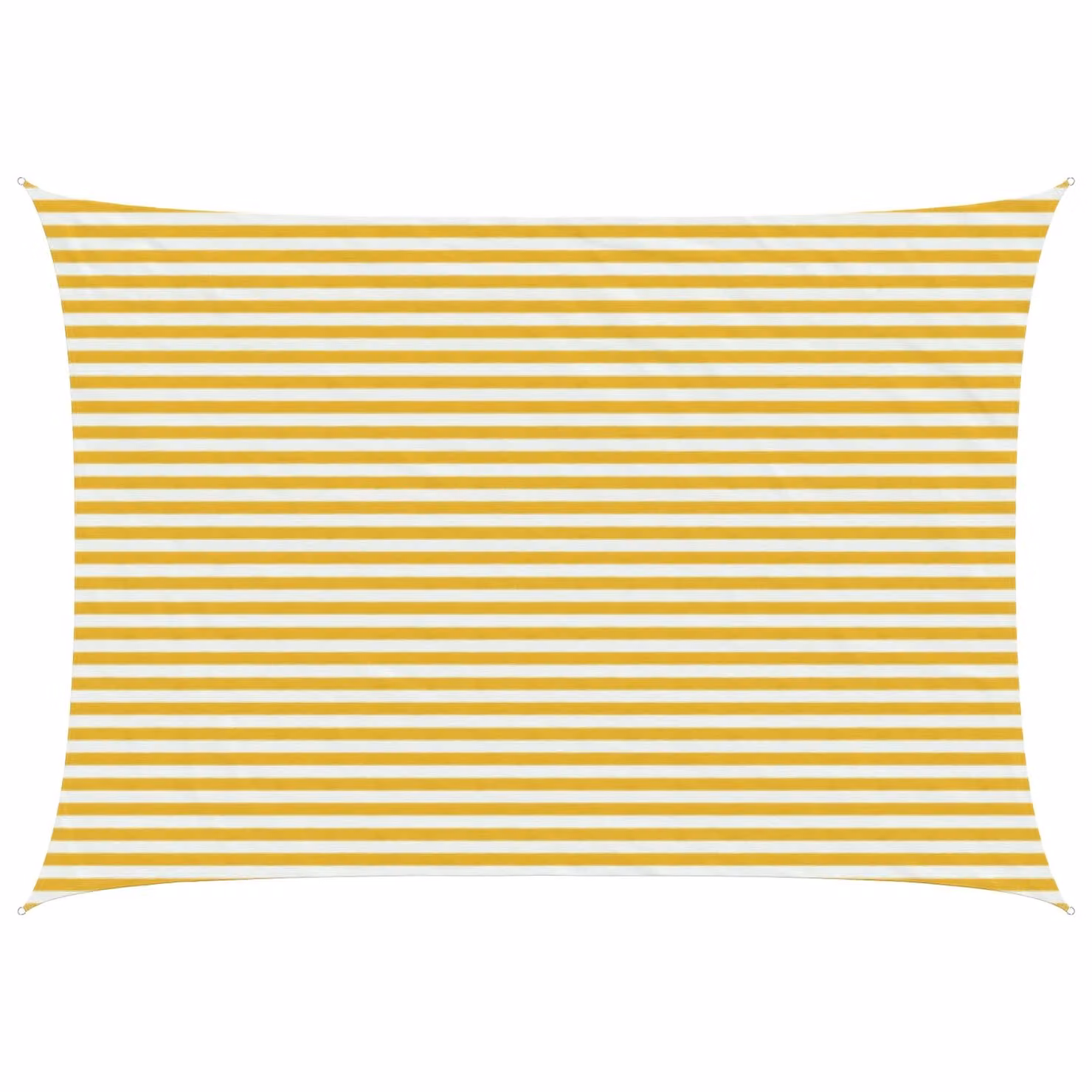 Telo Ombra Rettangolare vidaXL in HDPE Giallo e Bianco 3,5 x 5 m