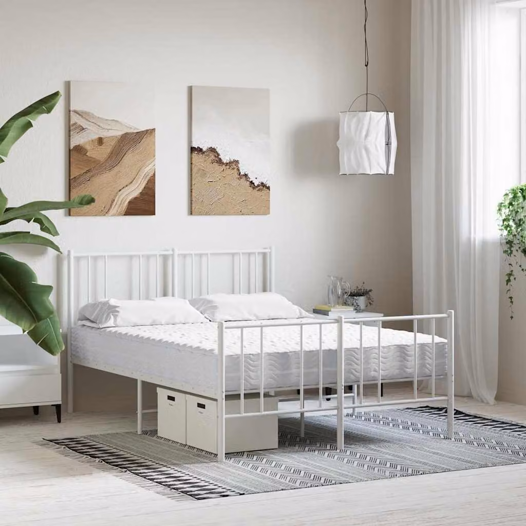 vidaXL Materasso in Schiuma Bianco 140x210 cm Durezza H2 H3