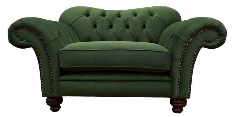 Chesterfield Sessel Couch 1 Sitzer Sofa Stoff Couchen Polster Textil