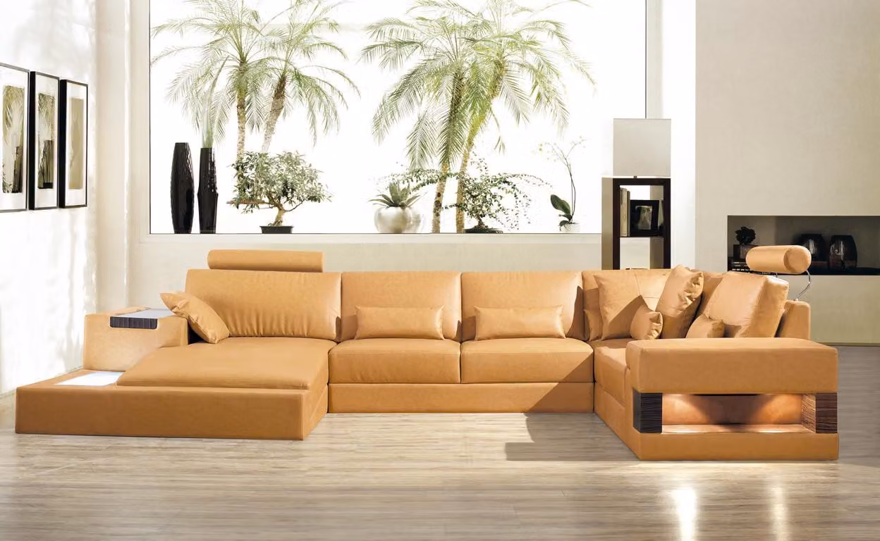 Big xxl ledersofa sofa Couch polster eck lounge garnitur U-Form wohnlandschaft