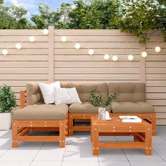 Set Lounge da Giardino 5 pz Marrone Cerato 3418074