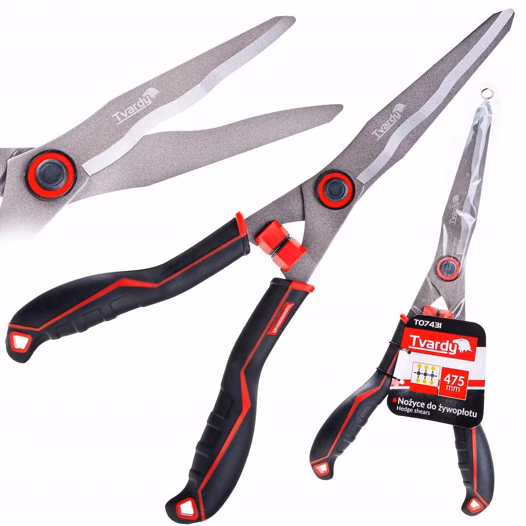 Potatore per siepi Tvardy, lama da 475 mm, taglio di precisione con rivestimento in PTFE