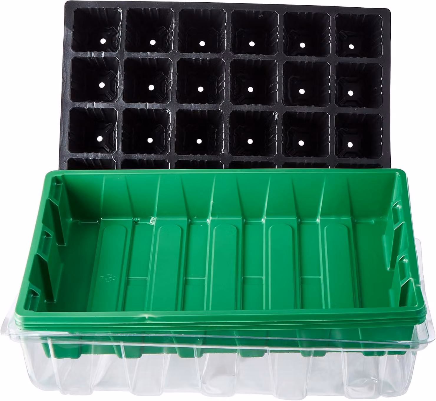 Serra grande, in 3 parti, in plastica, per l'uso in giardino