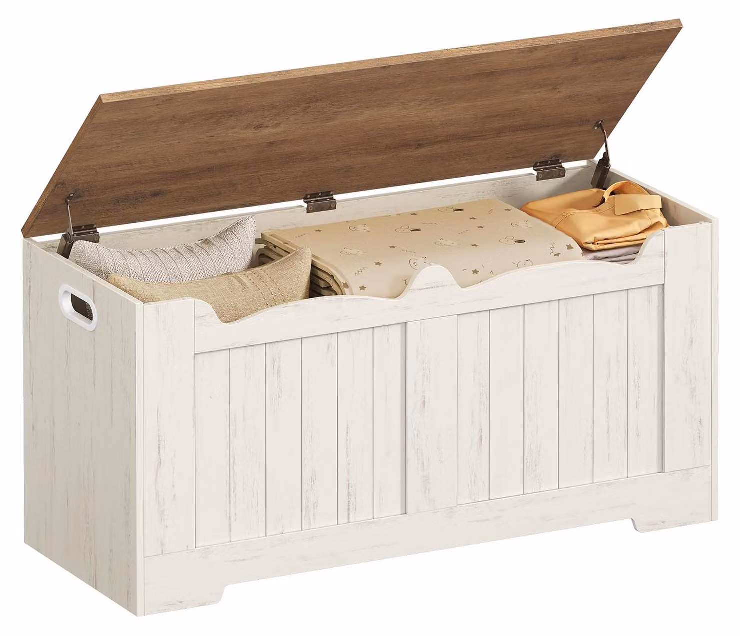 Panca con spazio contenitore, realizzata con materiali resistenti, dimensioni 120x40x45 cm, ideale per giardino e balcone