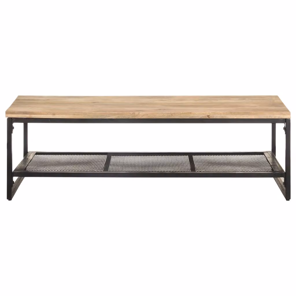 Tavolino 110x60x35 cm in legno massiccio di mango