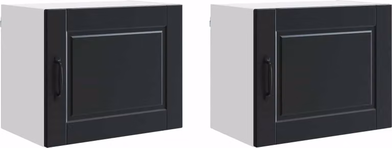 Armadietto a muro PORTO 2 pcs Nero 50 x 31 x 40 cm