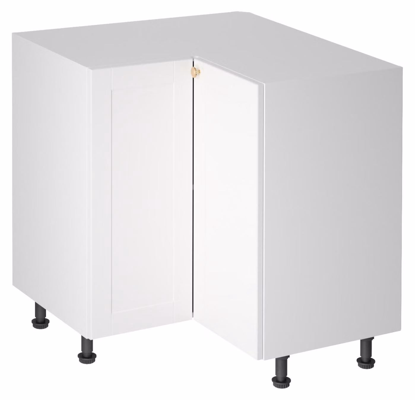 Mobile base angolare LUMEA - 79x79 cm, bianco