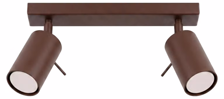 Plafoniera RING 2 marrone 2xGU10 10W acciaio 16x6x30 cm Sollux Lighting