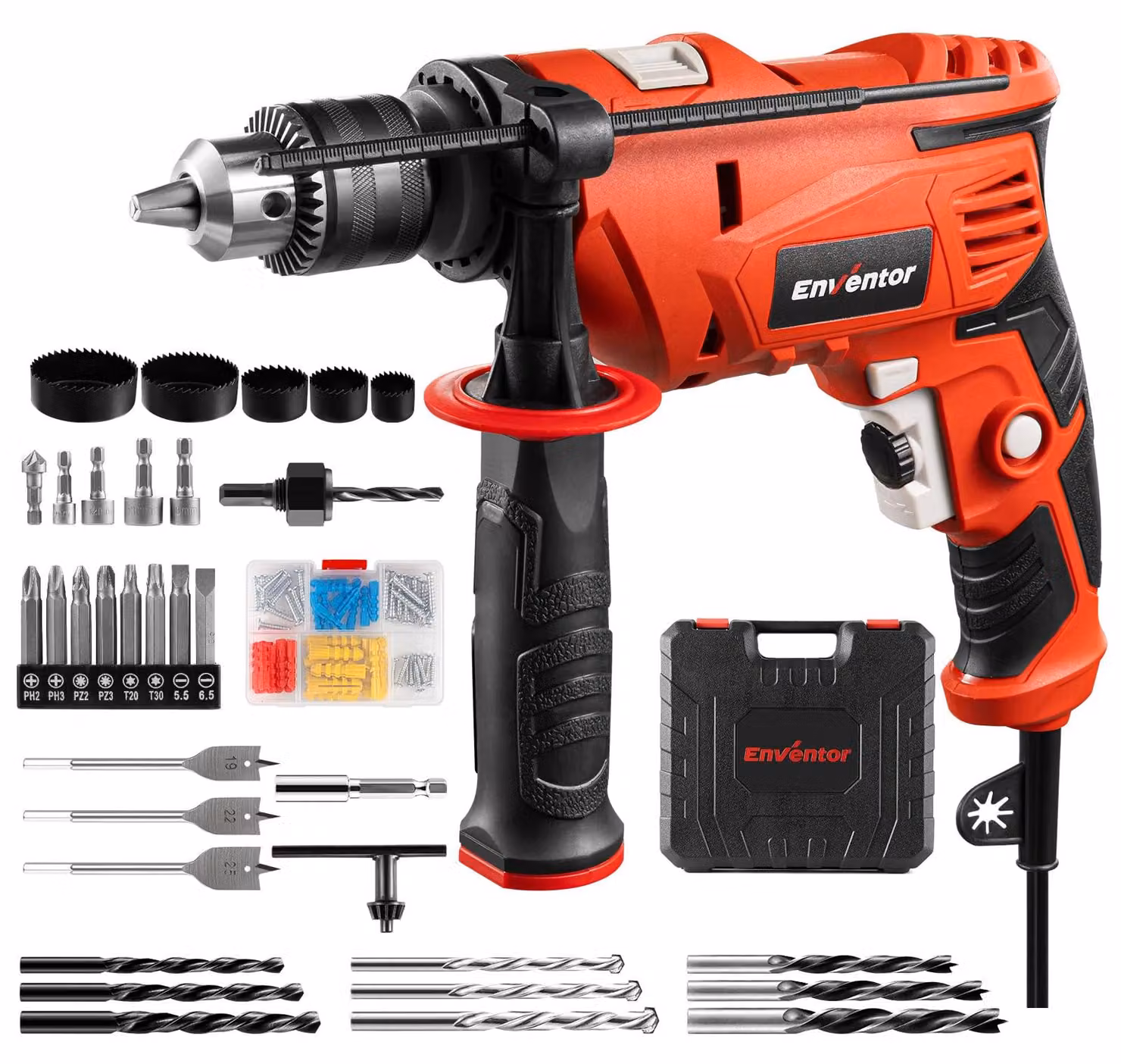 Trapano avvitatore a percussione, 900 W - Mandrino da 13 mm - 3000 giri/min - Per metallo e legno
