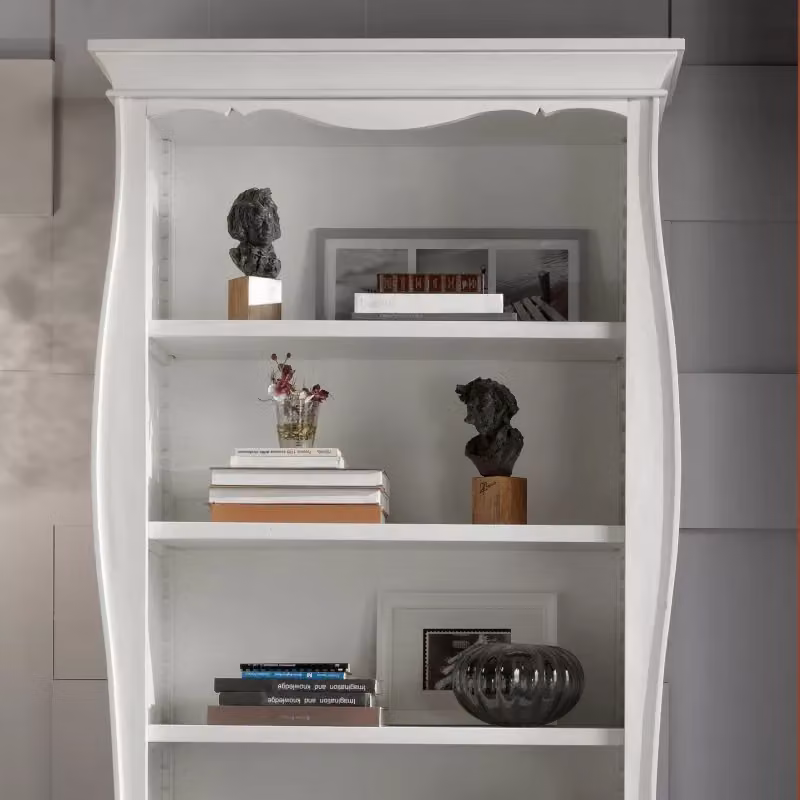 Libreria classica in legno con 2 cassetti bianco Mobili 2G L/P/H: 106 x 47 x 204 cm – 1