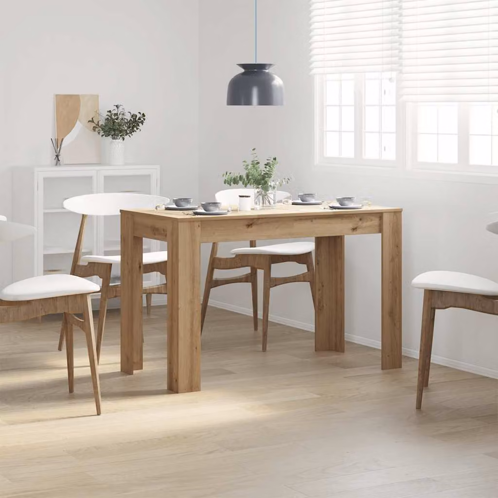 vidaXL Tavolo da Pranzo Moderno in Rovere Marrone, L/P/H: 120 x 60 x 76 cm