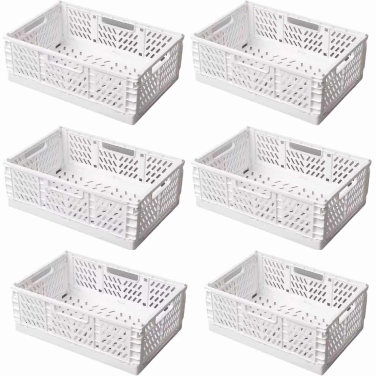 Set di 6 contenitori pieghevoli in plastica