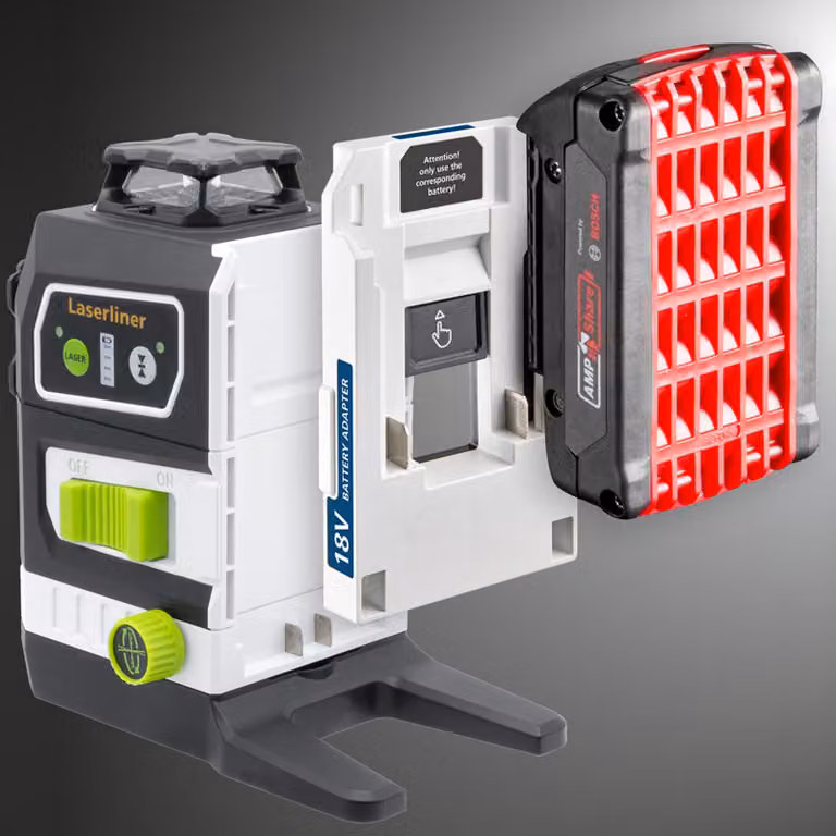 Laserliner Kreuzlinien-Laser Multi-18V-Serie + PowerAdapter Bosch Professional