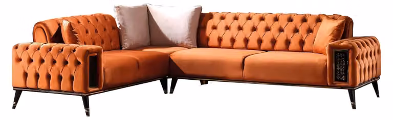Wohnzimmer Ecksofa L-Form Wohnlandschaft Eckcouch Luxus Modernes Stil Möbel